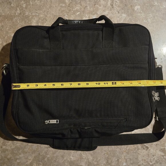 Jourdan Black Nylon Briefcase Messenger Laptop Case Bag - Picture 8 of 11